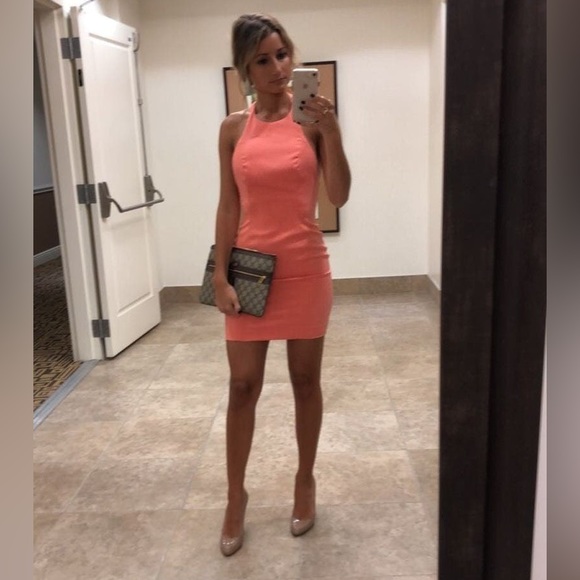 Jay Godfrey Papaya Orange Benioff Open Back Halter Mini
Dress Size 10 - Picture 4 of 15